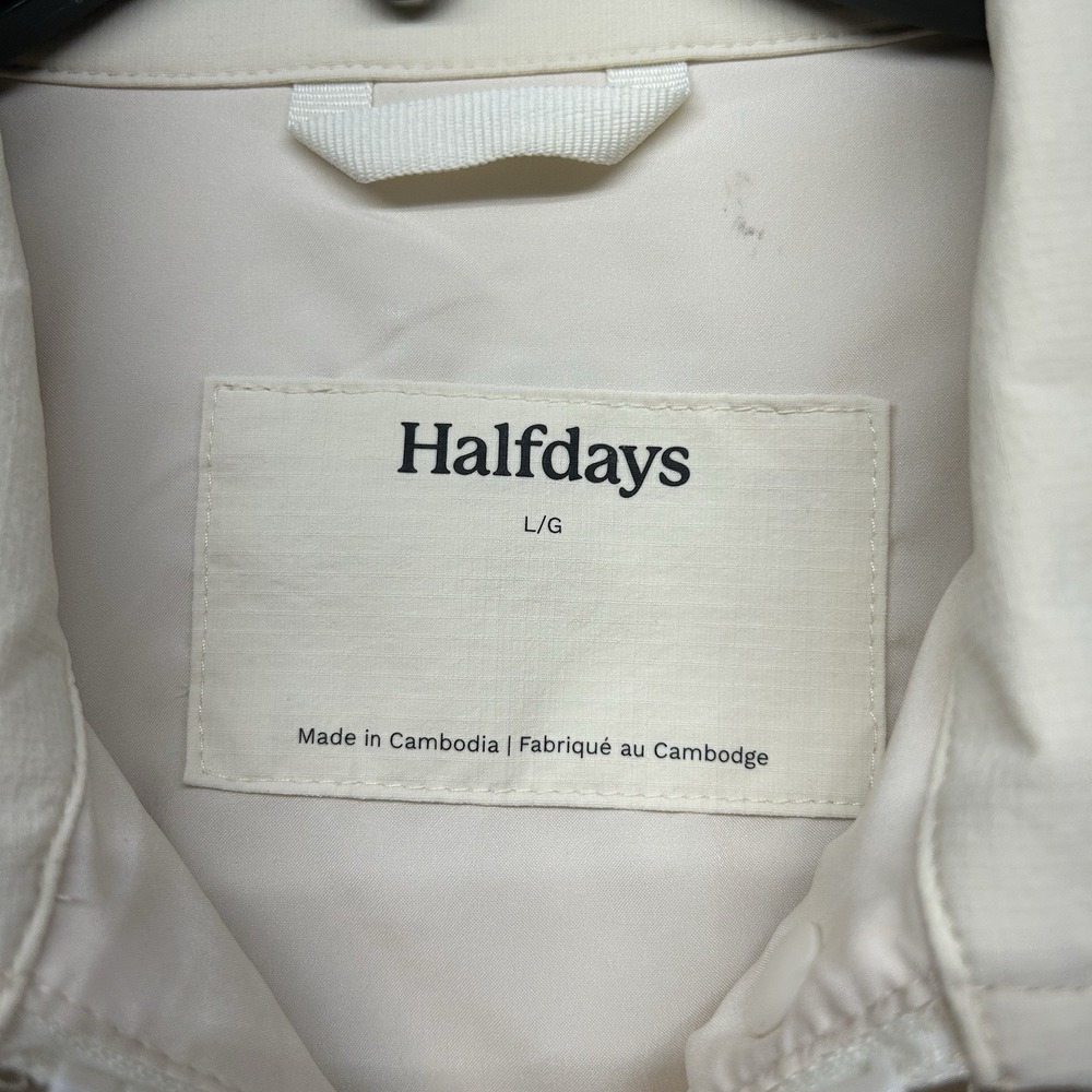 Halfdays Womens Size L Beige Nan Field Full Zip Long Sleeve Jacket - Picture 5 of 7